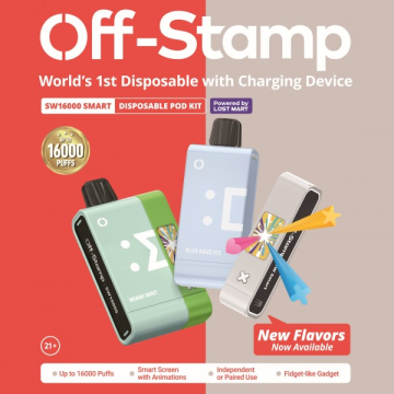 OFF-STAMP SW16000 SMART KIT DISPOSABLE VAPE 5CT/DISPLAY